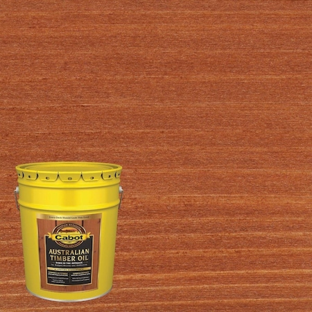 Cabot Australian Timber Oil Translucent Exterior Oil Finish, Mahogany Flame, 5 Gal. 140.0003459.008